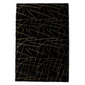Black Gold Abstract Area Rug 7.5' x 9.5' N803
