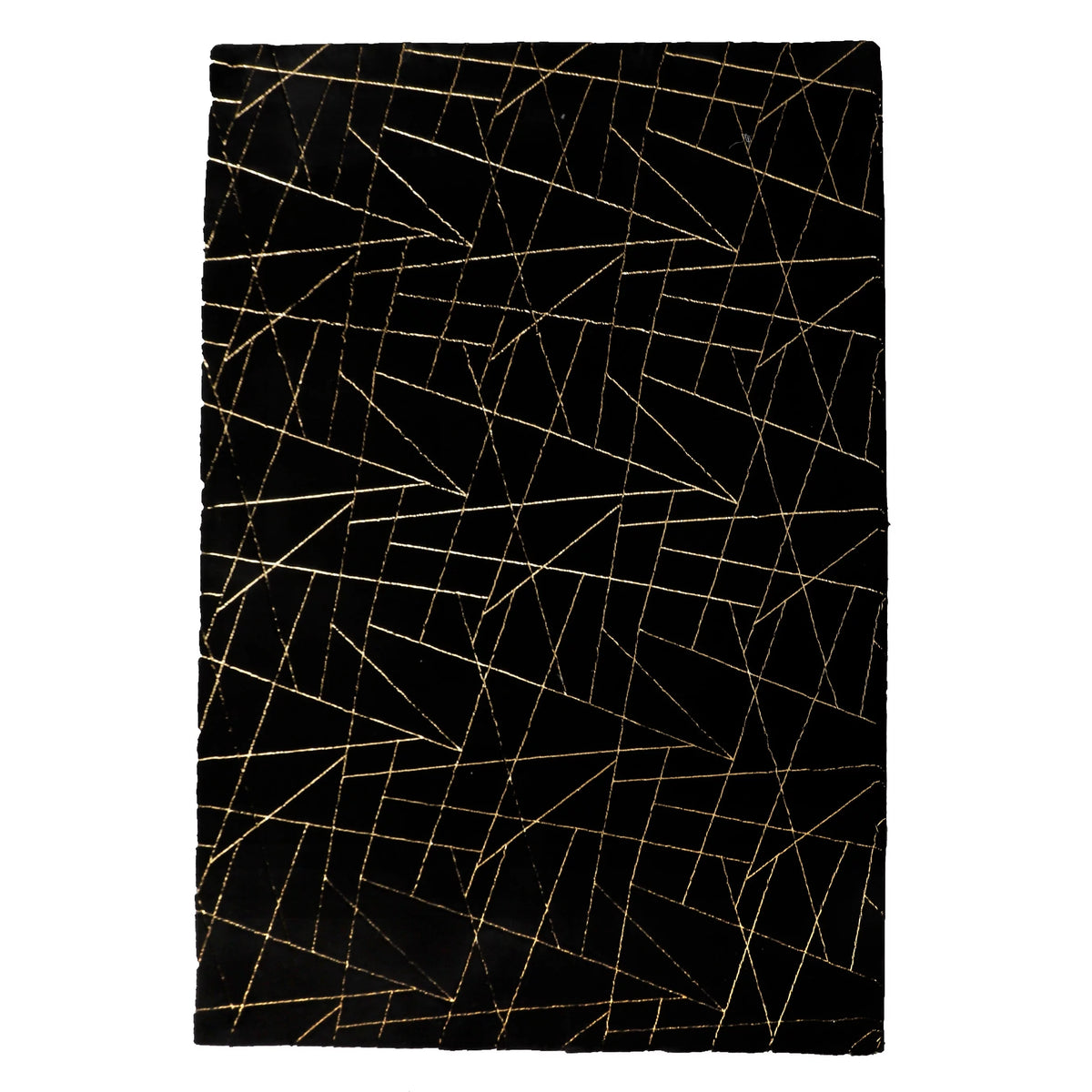 Black Gold Abstract Area Rug 7.5' x 9.5' N803