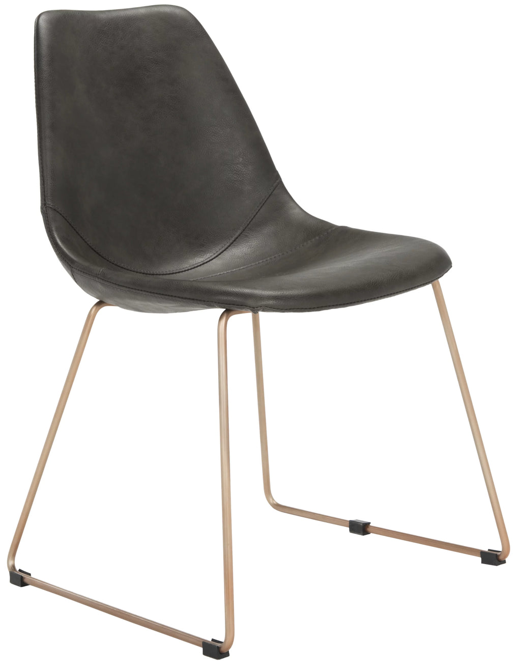 Grey Leather Dining Chair Set of 2 R6558