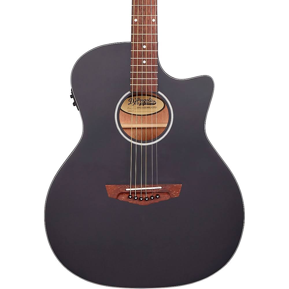 Matte Black Cutaway Orchestra Acoustic-Electric Guitar Z17611