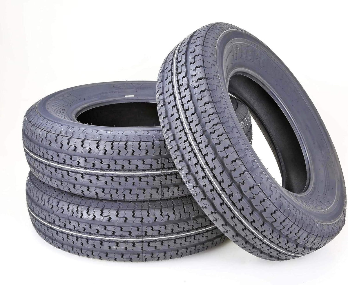 5 Trailer Tires ST175/80R13 6PR Load Range C with Scuff Guard V636