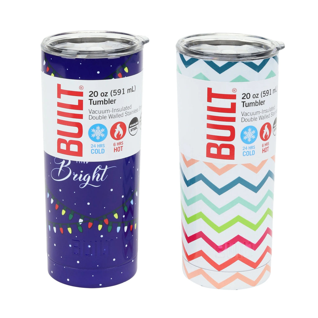 20oz Stainless Steel Tumblers Set of 2 A664306