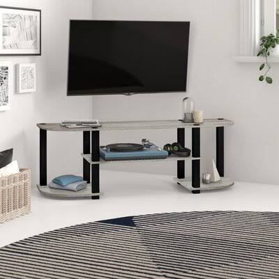 French Oak Gray Black TV Stand X198