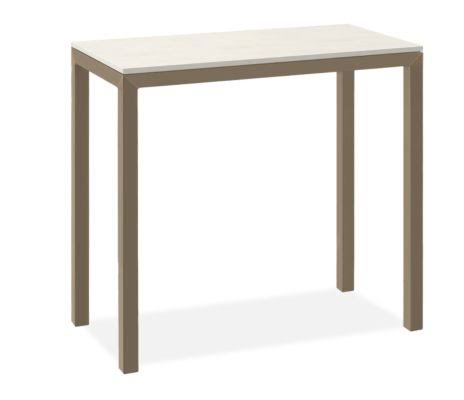 White Parsons Counter Table with White Quartz Top L737