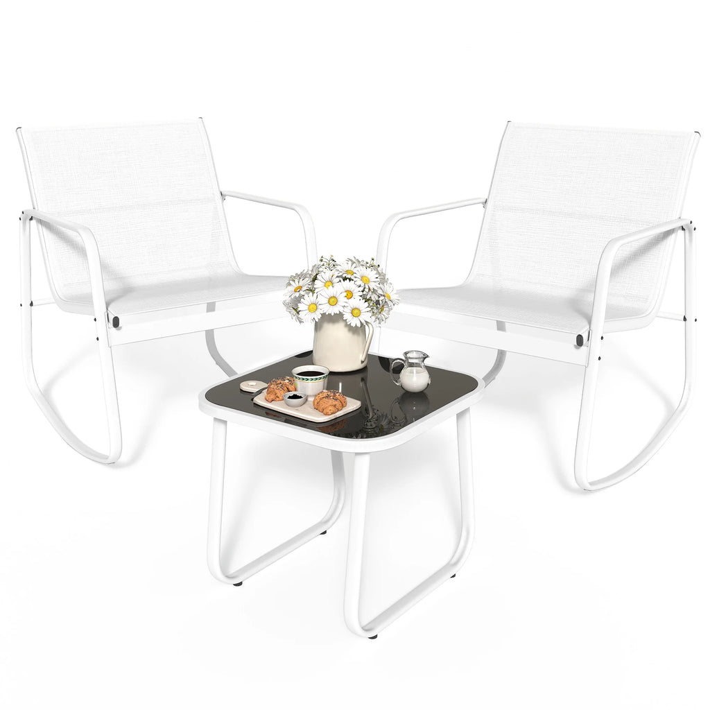 3-Piece Outdoor Patio Furniture Set Brown Z894196