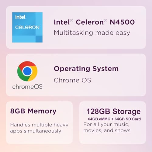 15.6" FHD Chromebook, 4GB RAM, 128GB Storage, Chrome OS U540321