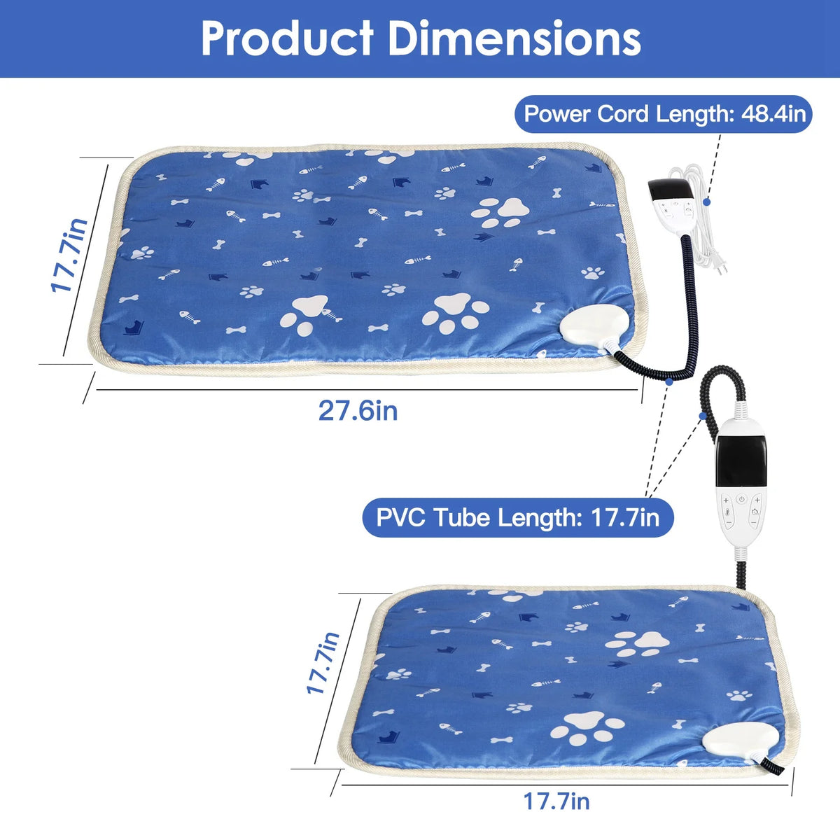 Heating Mat with Adjustable Temperature and Timer Y4889