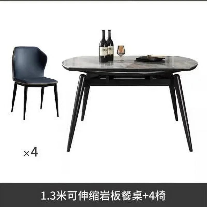Light Luxury Rotating Rectangular Dining Table and Chair Set W159159