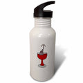 Red Wine Glass Sports Water Bottle Q785999