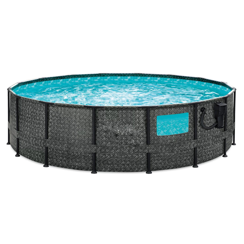 16ft x 48in Above Ground Swimming Pool Set with Pump V4764