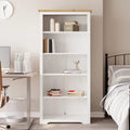 Brown 5-Tier Solid Wood Pine Bookcase C620128
