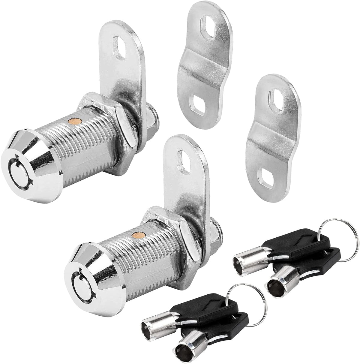 1-1/8 Inch Chrome Tubular Cam Lock 6 Pack J875118