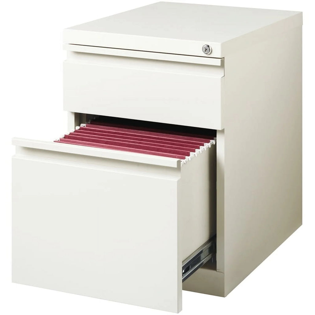 White 2 Drawer Metal File Cabinet Y8342