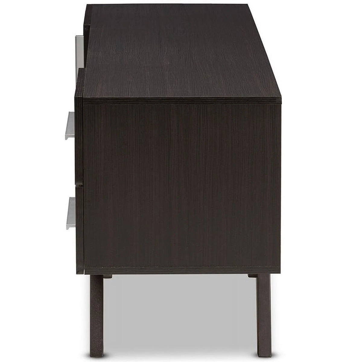 60" Mid-Century Modern TV Stand Console Entertainment Center in Dark Brown G2363
