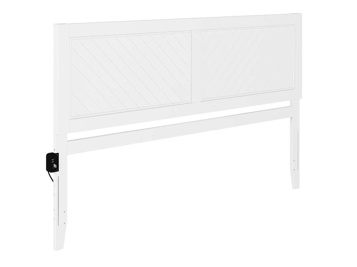 White Solid Wood King Headboard K25271