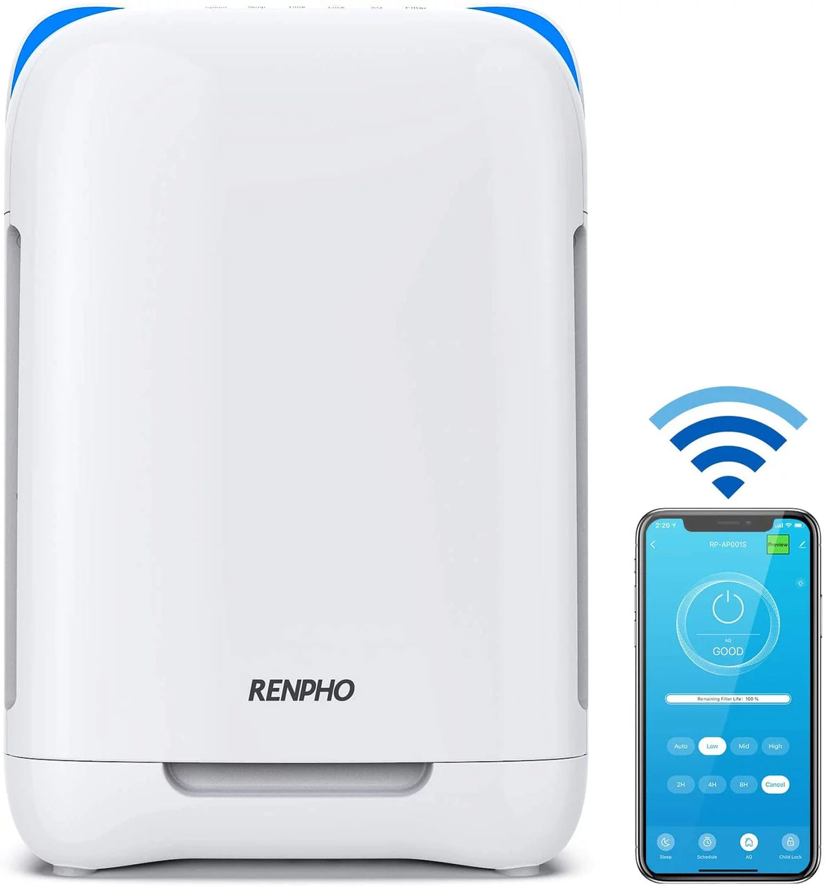 Smart Wi-Fi Air Purifier with H13 True HEPA Filter, White W290013