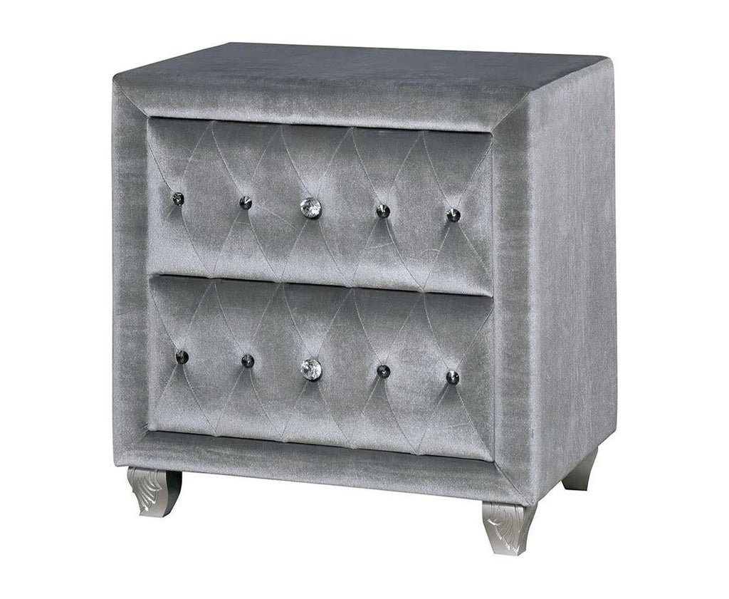 Gray Solid Wood Bedroom Set 3pcs P1272