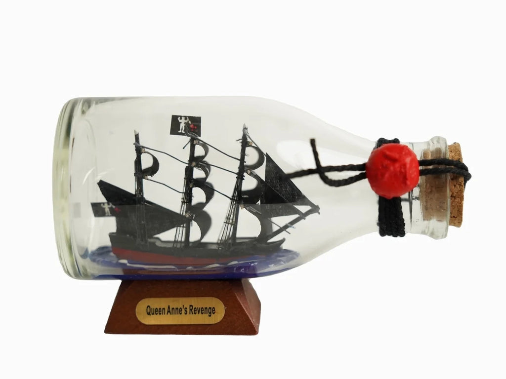 Pirate Ship in a Glass Bottle 5" C873