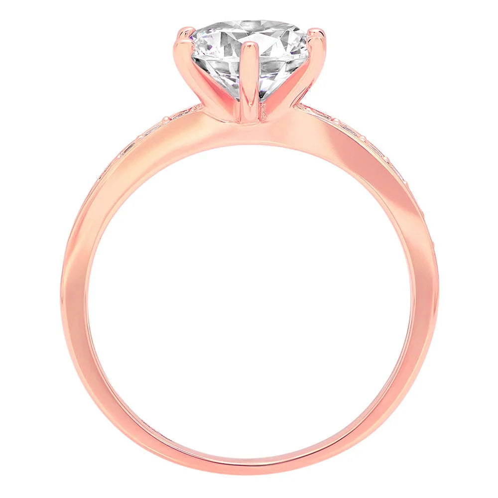 18K Rose Gold Engagement Ring T6547