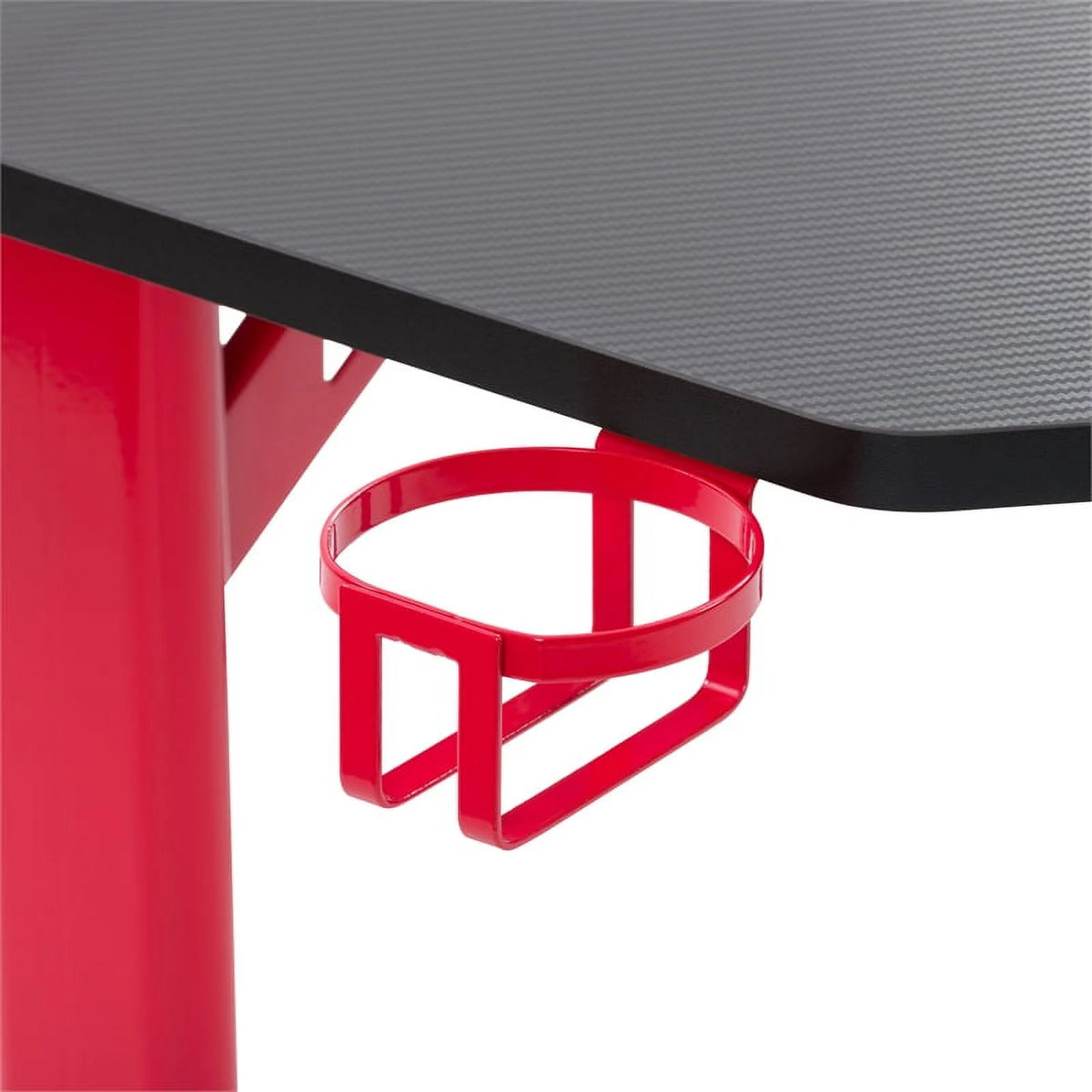 Black Engineered Wood Gaming Desk with LED Lights Z47144