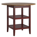 Red Round Counter Height Drop Leaf Table I35037