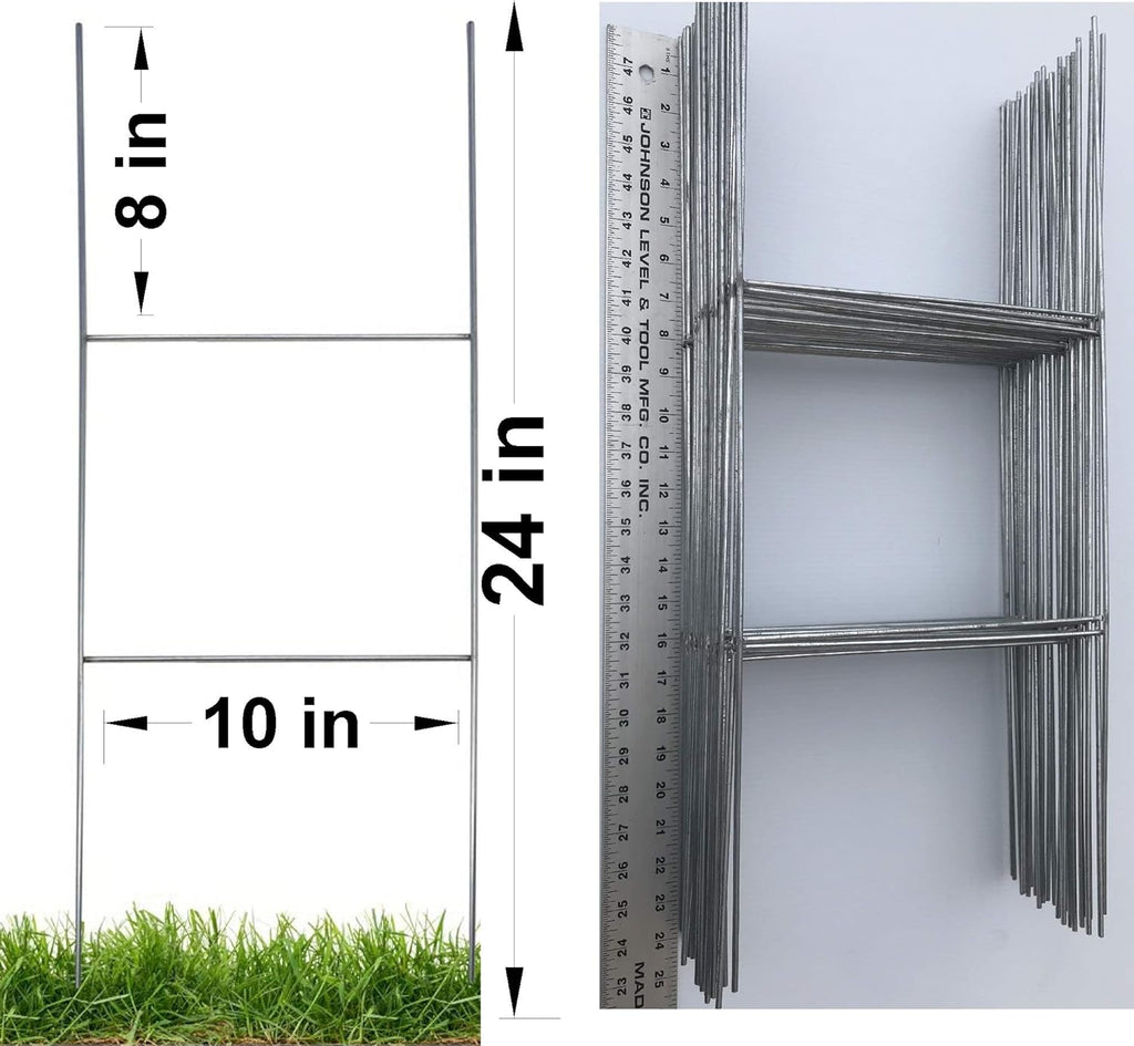24'' Double H-Frame Metal Sign Stake, Pkg of 50 Pcs T951252
